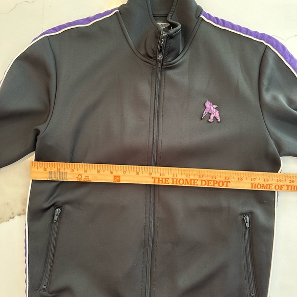 Men's Prps Striped Track Jacket 1  Size S Black-Purple Full Zip - Picture 8 of 11